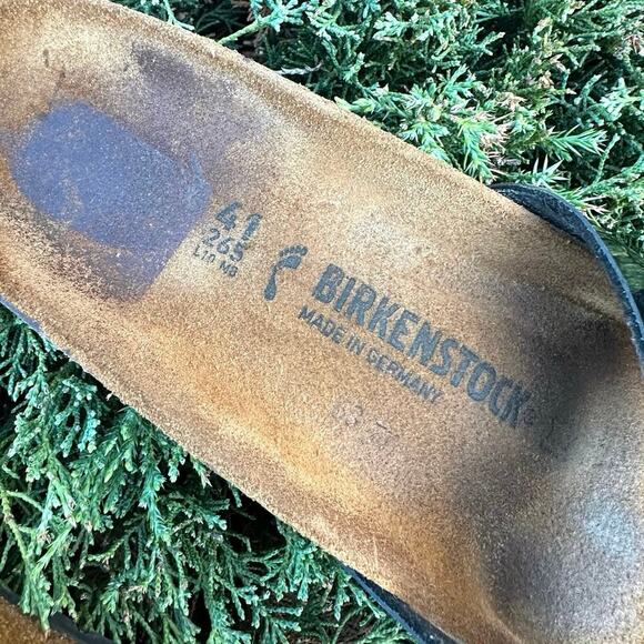 Birkenstock Madrid Black Patent Leather Sandals Birk Size‎ 41 L10 M8 - Picture 7 of 16